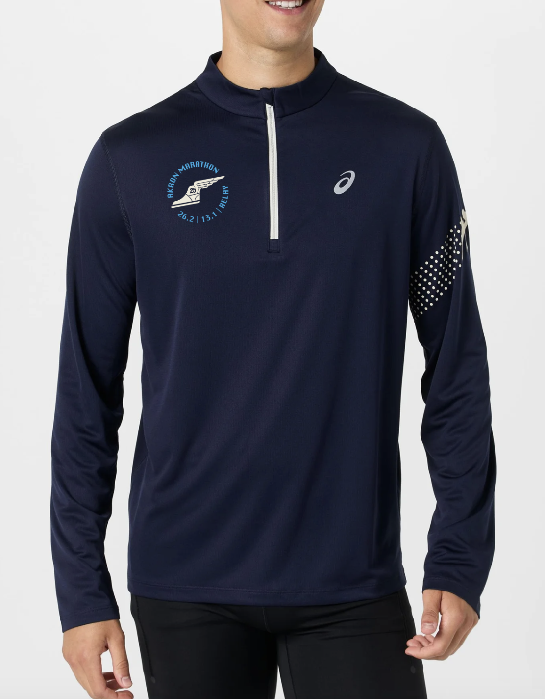 Asics Men's Half Zip — 2025 AKRON MARATHON STORE